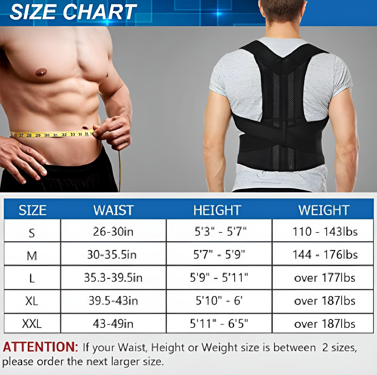 Posture Corrector Belt – Back Support & Spine Alignment for Pain Relief | Men & Women