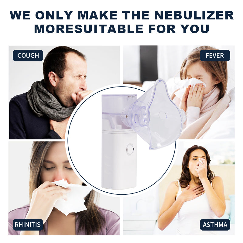 Portable Mesh Nebulizer Machine – Silent Handheld Inhaler for Kids & Adults