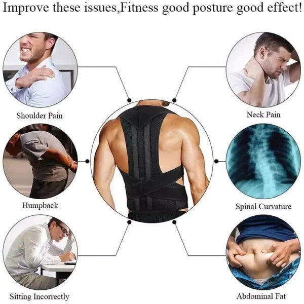 Posture Corrector Belt – Back Support & Spine Alignment for Pain Relief | Men & Women