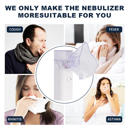 Portable Mesh Nebulizer Machine – Silent Handheld Inhaler for Kids & Adults