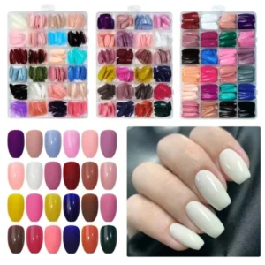 576-pcs-nails-with-box-reusable-artificial-nails-24-different-colours-beautiful-fake-nails-american-nail-for-girls-women-without-glow-random-color-2